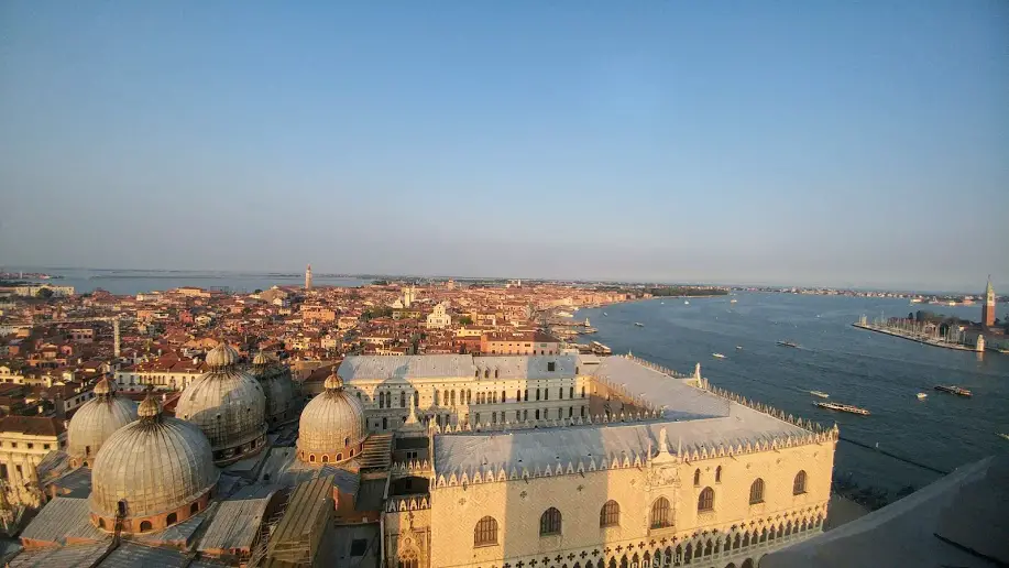 View from St Marks Companile in Venice