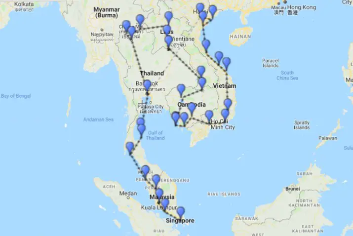 You are currently viewing My 4 Month South East Asia Solo Backpacking Itinerary