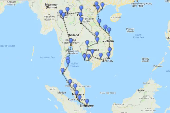 Read more about the article My 4 Month South East Asia Solo Backpacking Itinerary